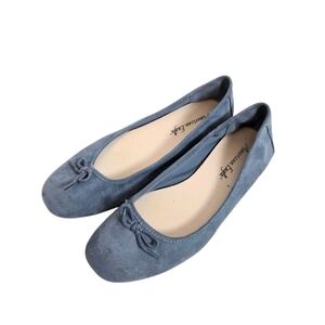 American Eagle Light Blue Faux Suede Ballet Flats